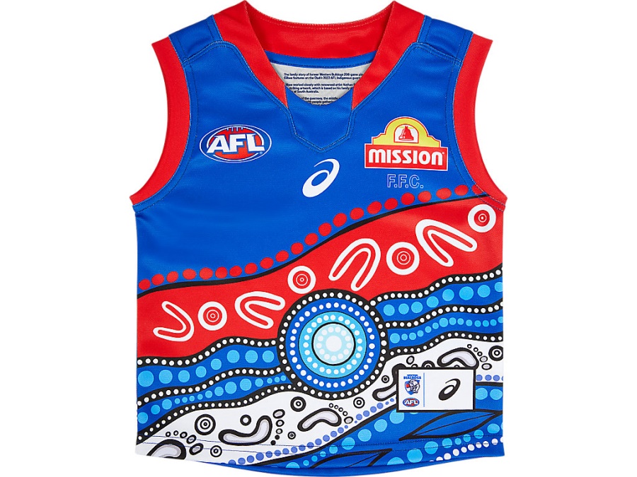 WESTERN BULLDOGS INDIGENOUS GUERNSEY INFANT Electric Blue Asics