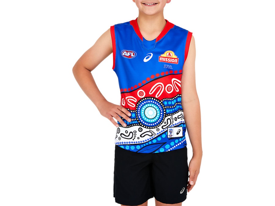 WESTERN BULLDOGS INDIGENOUS GUERNSEY YOUTH Electric Blue Asics