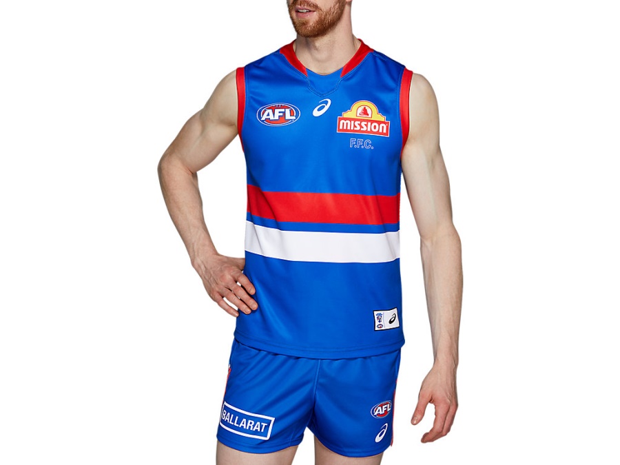 WESTERN BULLDOGS REPLICA HOME SHORT SLEEVED Electric Blue Asics